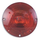 7" Warning Light Red Stainless Steel