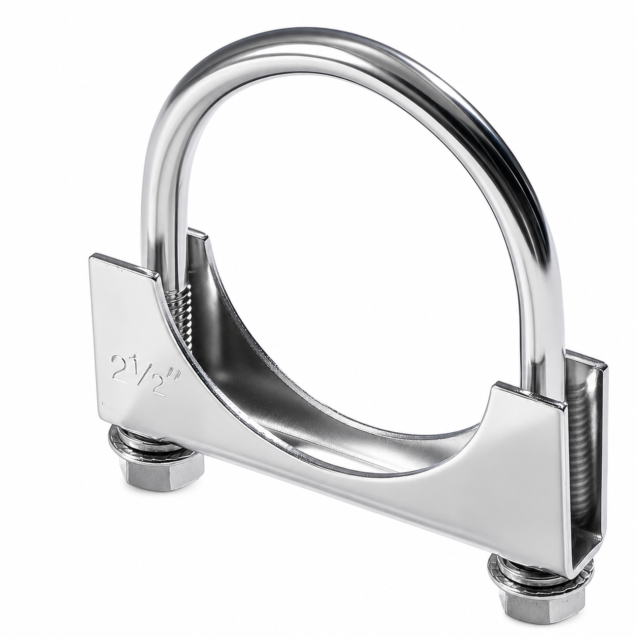 Heavy Duty U Bolt Exhaust Clamp, 2.5" Inch Stainless Steel