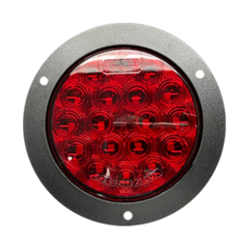 400 Series 4" Round Red Stop/Tail/Turn, Flange Mount, 3-Wire