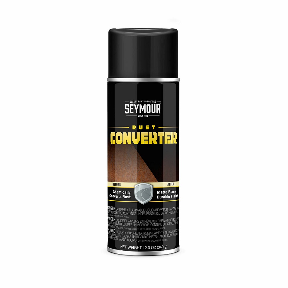 Seymour Professional Rust-to-Primer Converter Spray Paint, Black