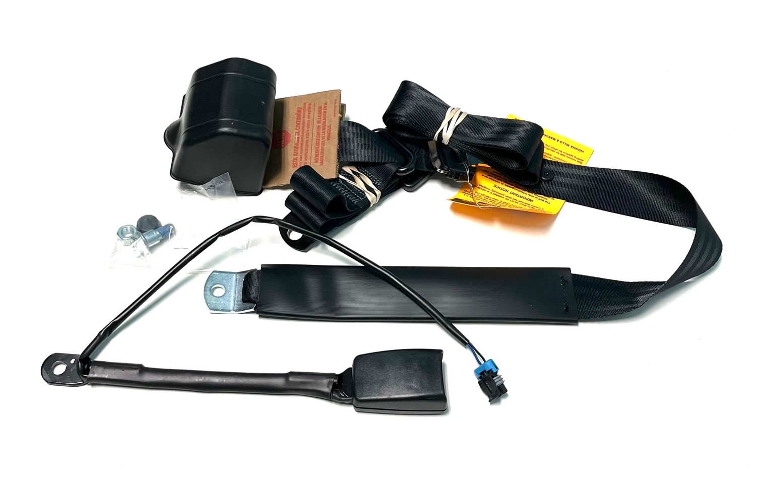 Driver Seat Belt 175" w/ Buzzer Lamp, Black Webbing