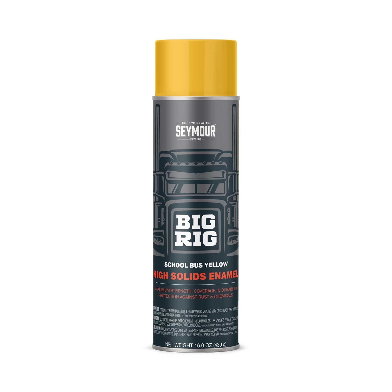 Seymour Big Rig Heavy Duty High Solids Aerosol Paint - School Bus Yellow