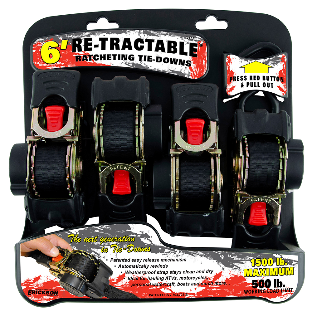 Re-Tractable Tie Downs 1" X 6'