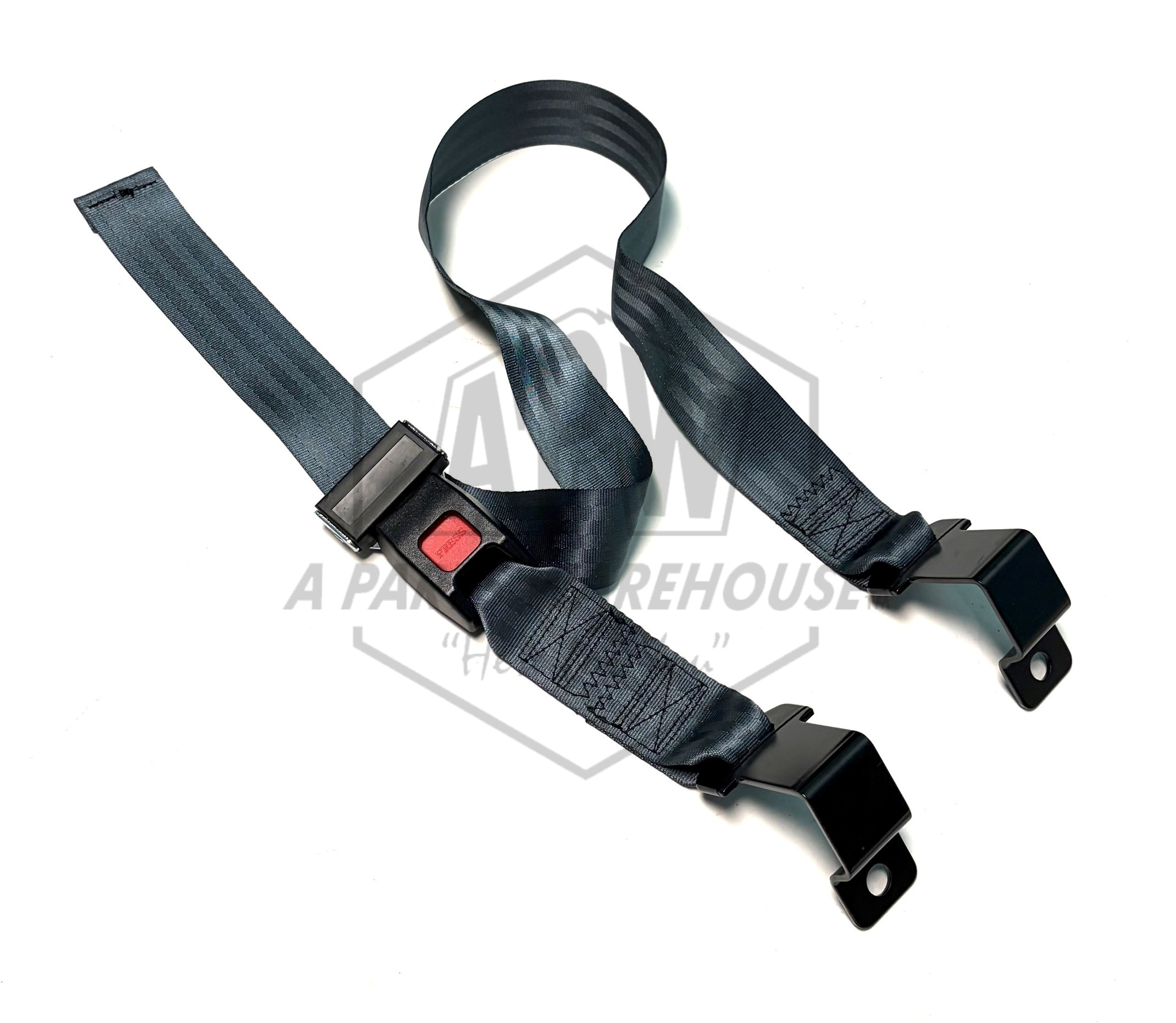 IC Passenger lap belt, blue, with frame-mount brackets