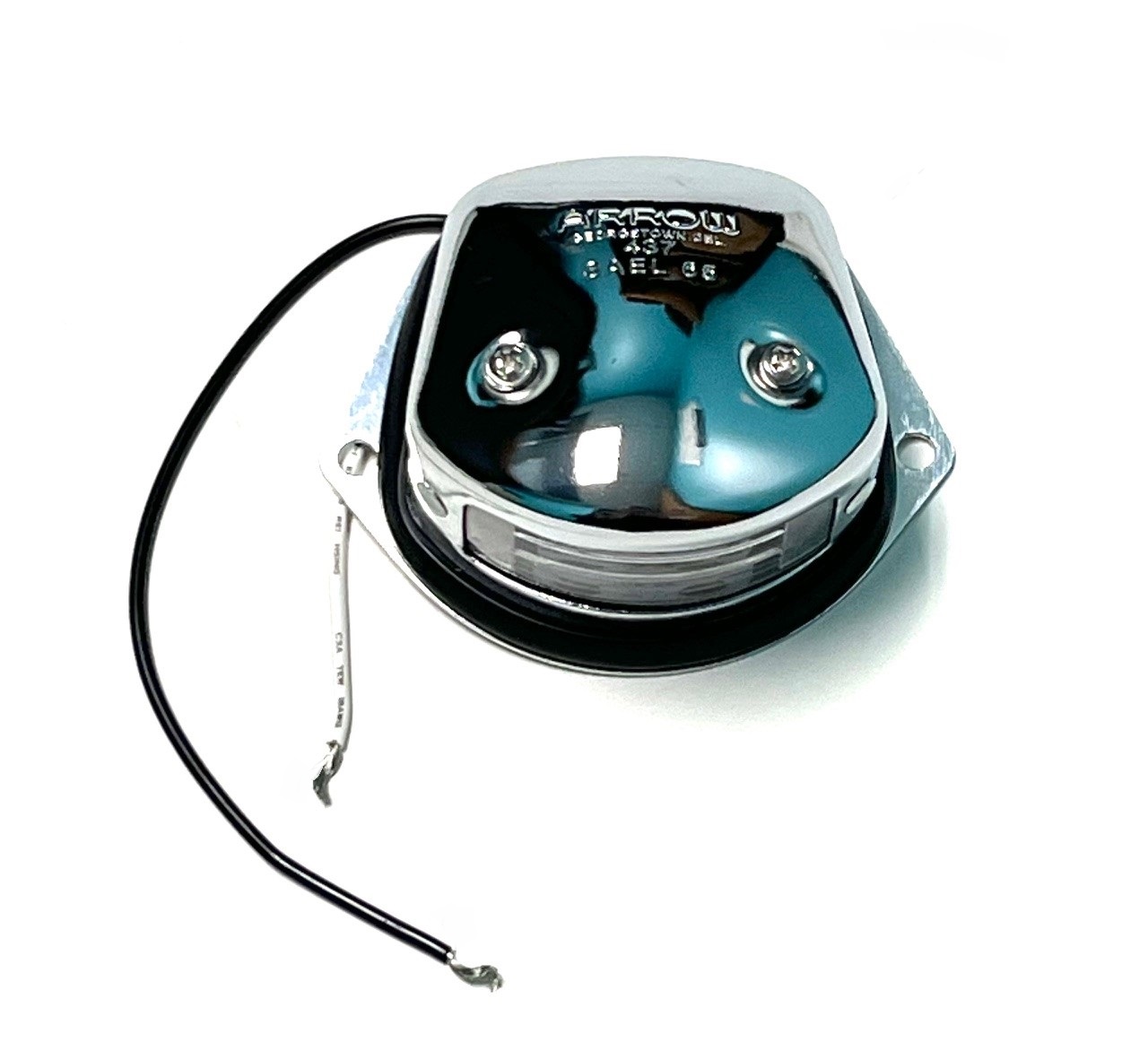 License Light, No Bracket. 2 Wire LED, CHROME