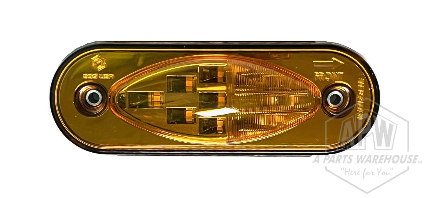 Oval Mid-Turn Marker 6" Amber LED, with Plug