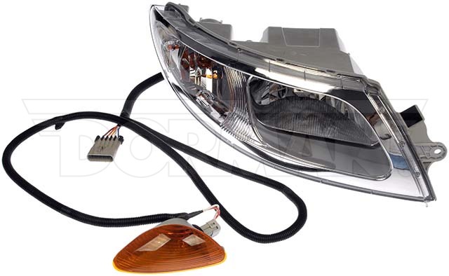 International Headlight Assembly Passenger Side w/ Amber Marker Lens