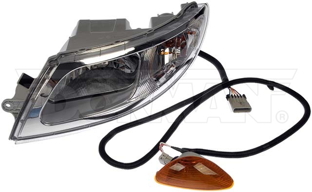 International Headlight Assembly Driver Side w/ Amber Marker Lens