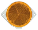 Plastic Mount Reflectors Amber