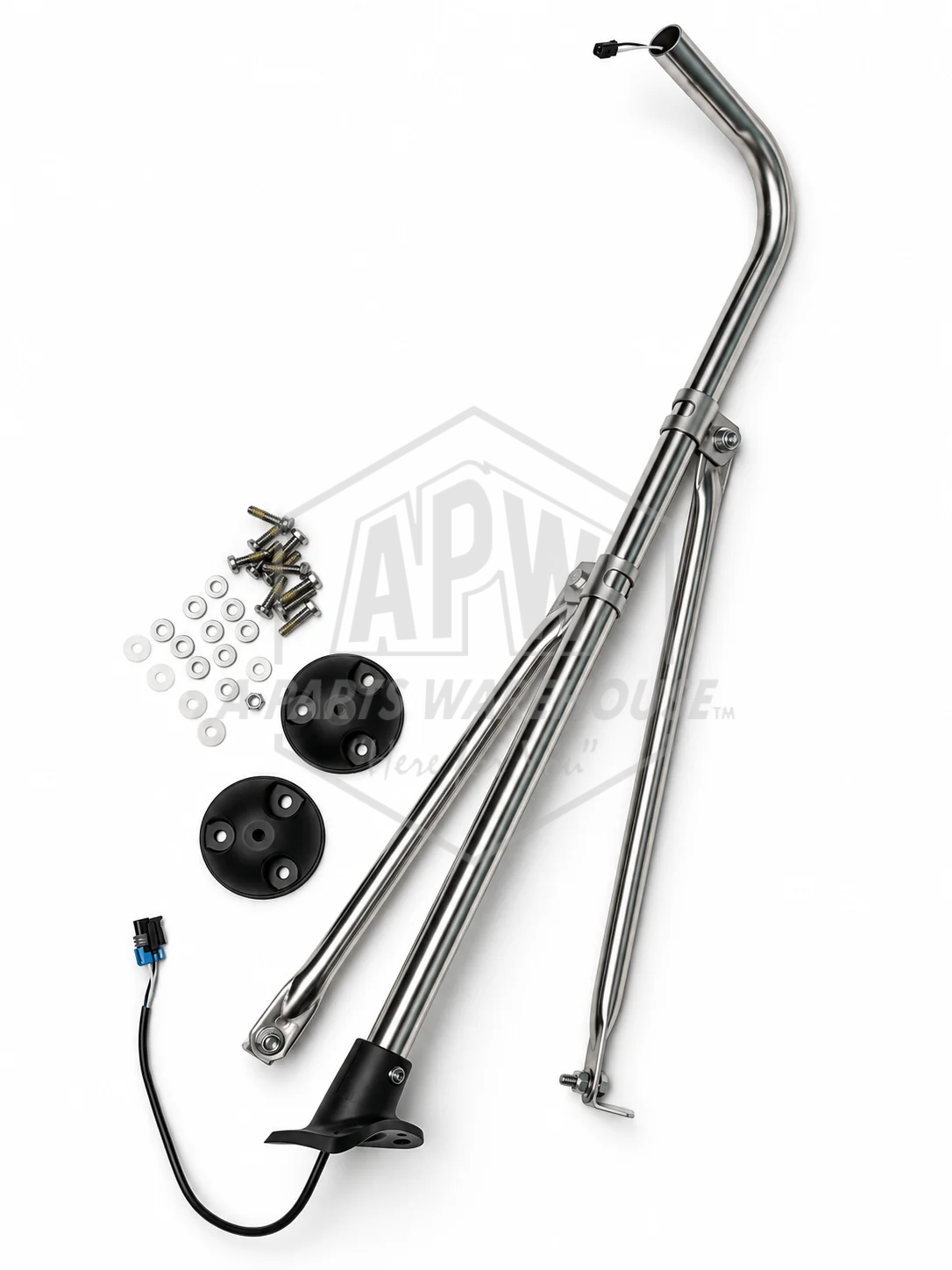 Crossview Mirror Arm Assembly, C2, Driver Side, Heated, Stainless Steel