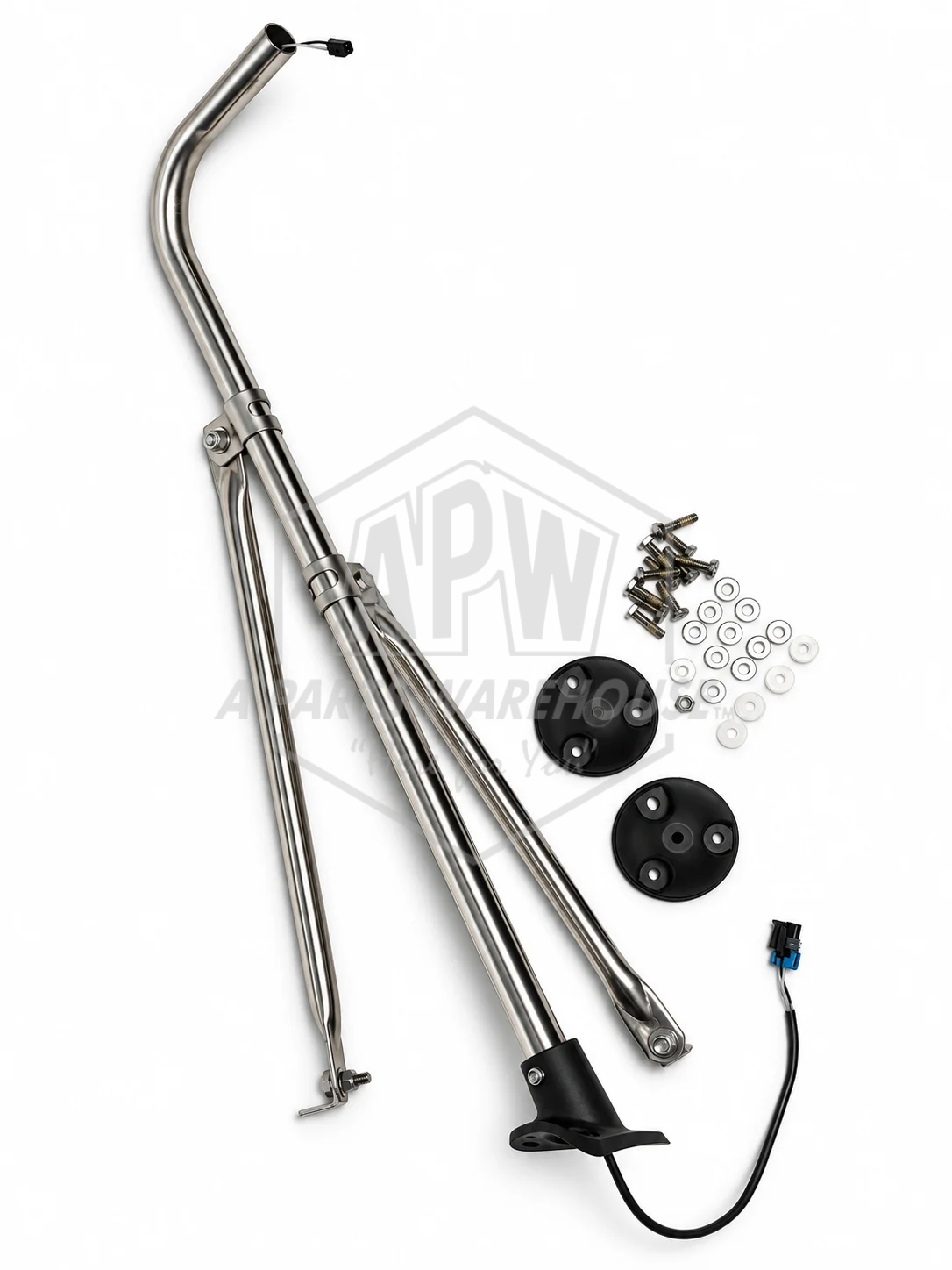 Crossview Mirror Arm Assembly, C2, Passenger Side, Heated, Stainless Steel