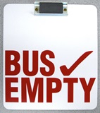 Bus Empty Sign with Magnet