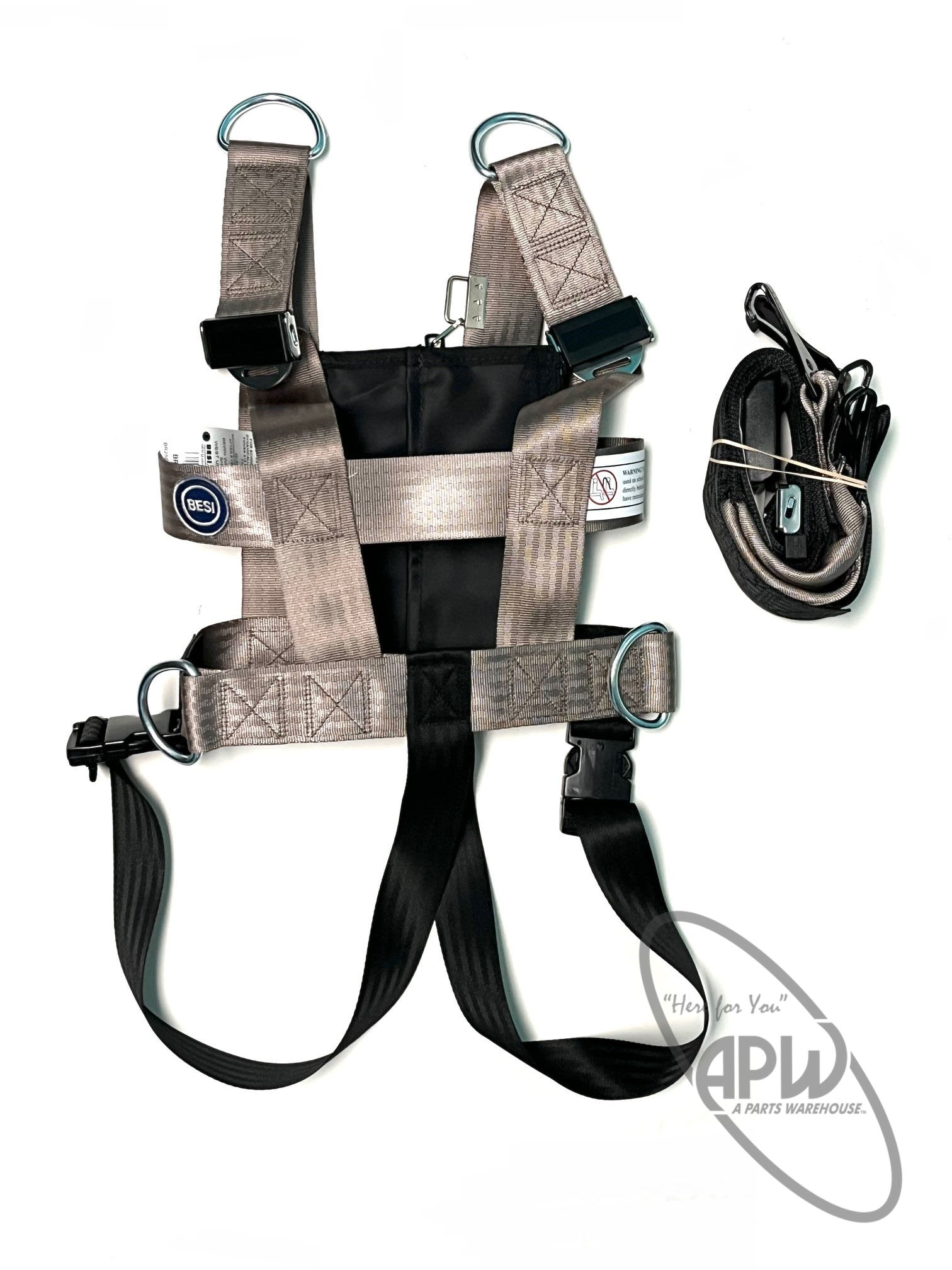 Universal Besi Vest with Crotch Strap, ZIP CLIP, Seat Mount - Small