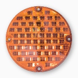 7" Round Warning Light, Amber LED