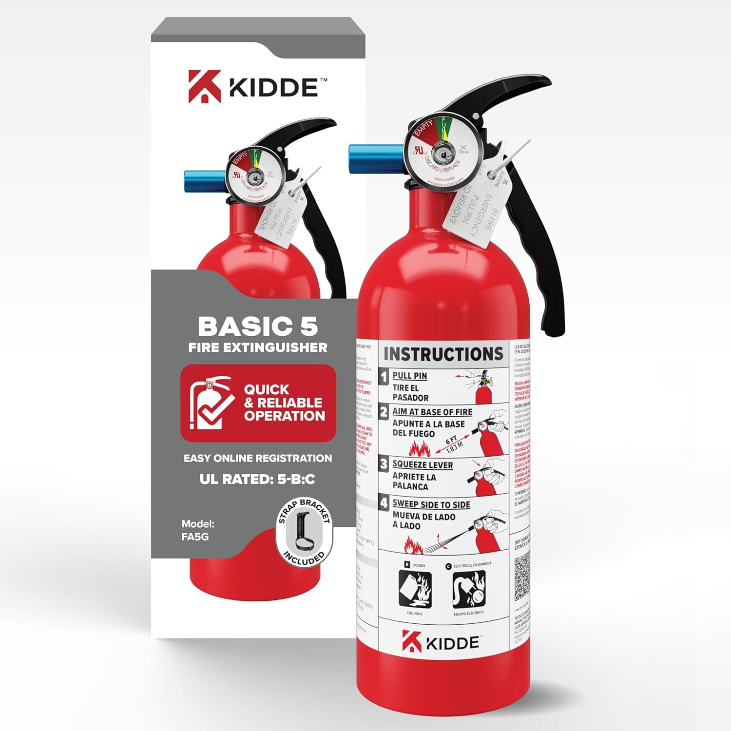 Kidde Basic 5 Fire Extinguisher 2lb