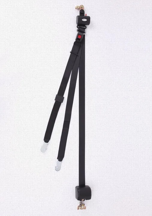 Dual Retractable Integrated Combination Belt for L-Track with 45 Degree Angled Mounting Bracket