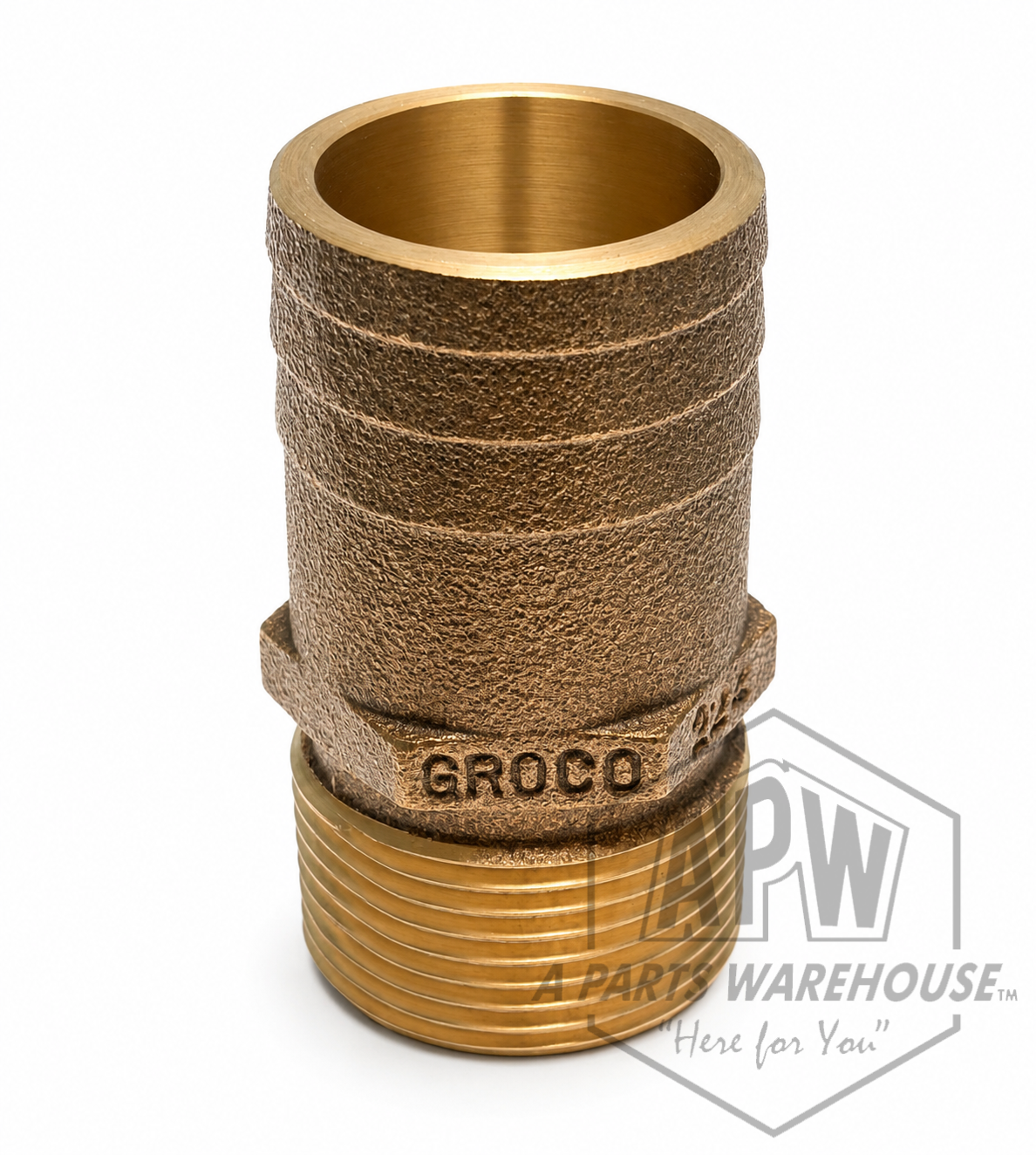 Straight Pipe to Hose Adapter, 1" NPT, Hose ID 1.25"