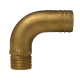 90 Degree Pipe to Hose Adapter 1" ID