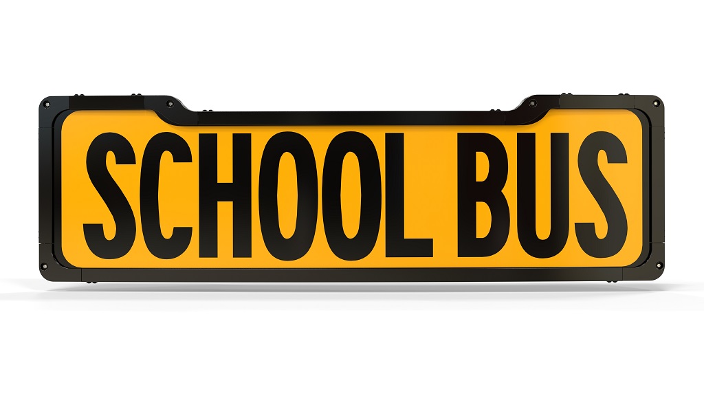 Illuminated Reflective School Bus Sign - C2