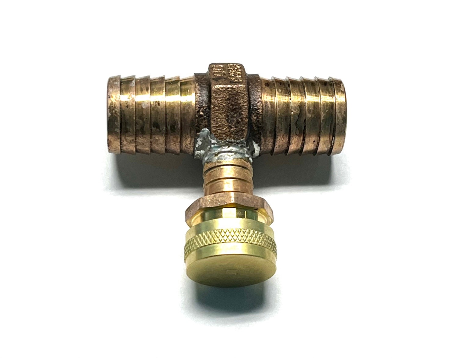 Flush T Fitting, Brass 1"