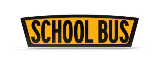 Illuminated Reflective School Bus Sign - IC CE