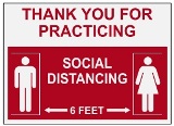 Thank You for Practicing Social Distancing, 6 Feet 