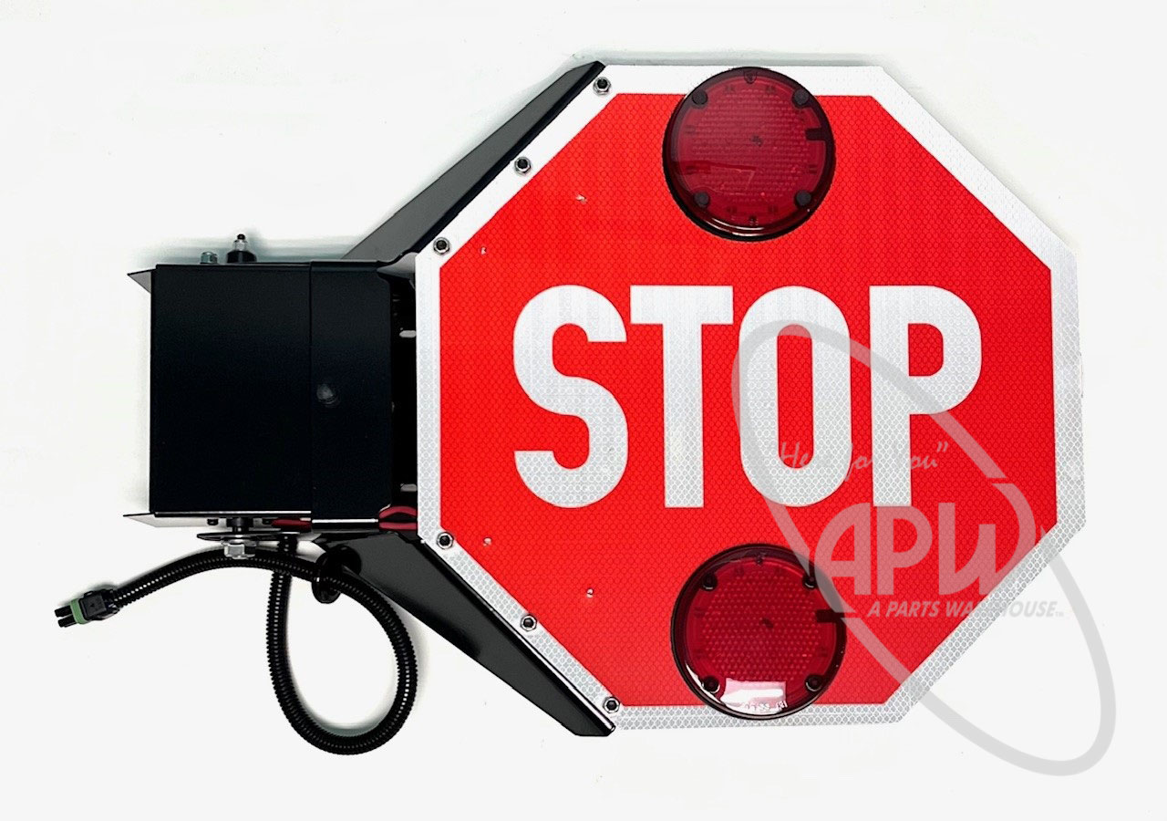 Defender Series FLASHING LED Stop Arm, Blue Bird Vision FRONT