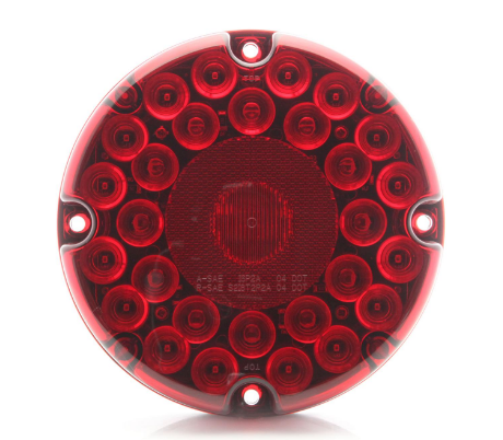Red 7" stop/turn/tail light, hard wired, 12V
