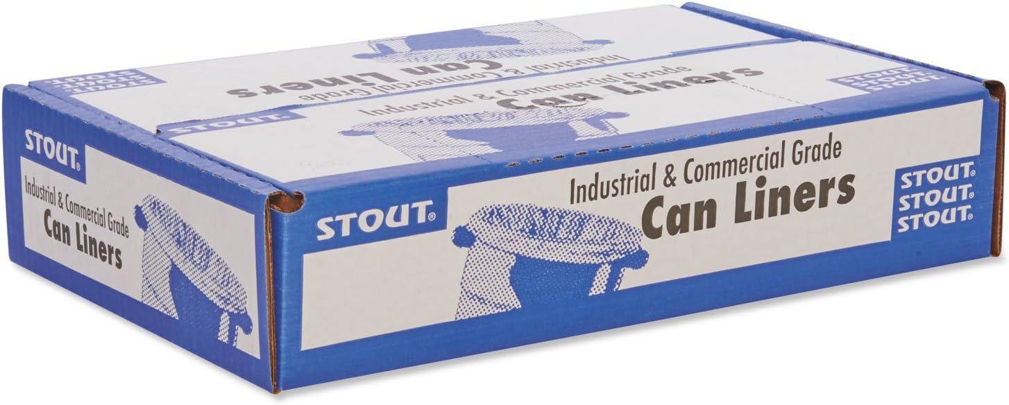 Stout Total Recycled Plastic Garbage Bag 55-60gal 1.5mil