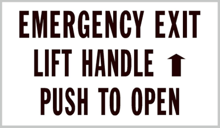 Emergency Exit Lift Handle Push To Open 2.625" x 4.75"