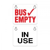 Bus Empty Sign with Suction Cups Two Sided
