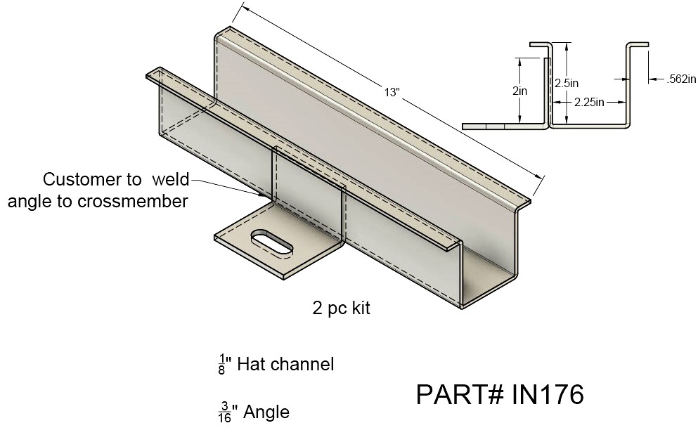 Cross Member Repair Kit at Spring Bolt