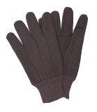 Women's Brown Jersey Gloves